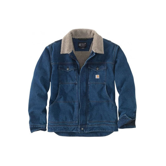 105478 Relaxed Denim Sherpa Lined Jacket