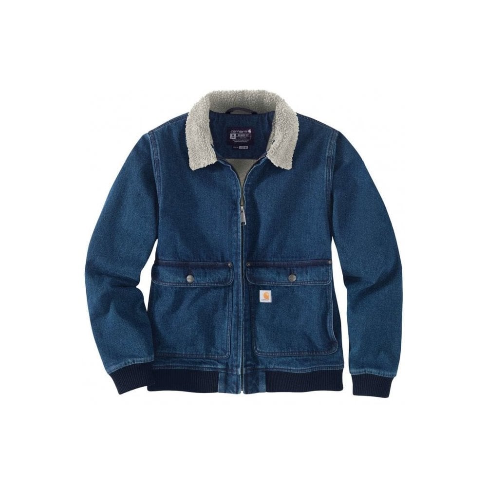 105446 Womens Relaxed Fit Denim Sherpa Lined Jacket