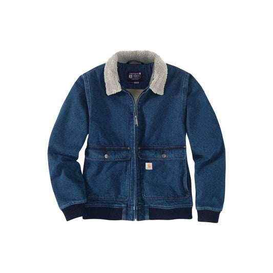105446 Womens Relaxed Fit Denim Sherpa Lined Jacket