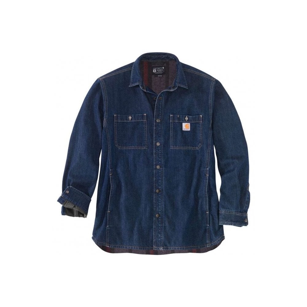 105605 Denim Fleece Lined Snap Front Shirt