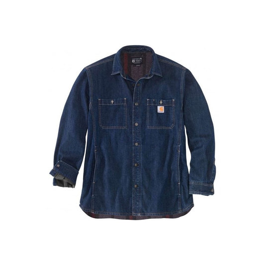 105605 Denim Fleece Lined Snap Front Shirt