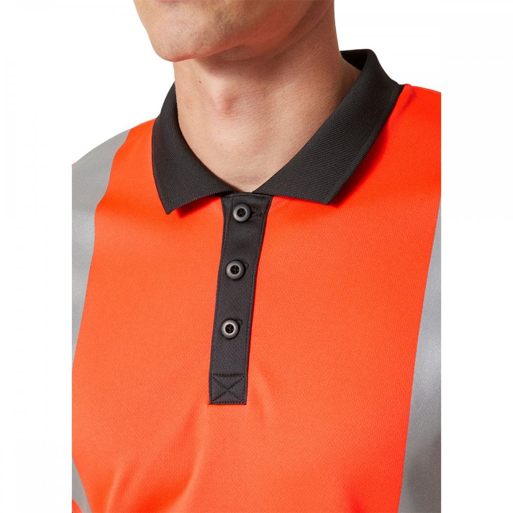 79253 Hi Vis Breathable Addvis Polo Shirt Class 1