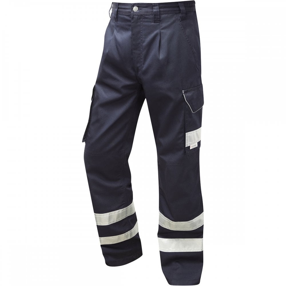 CT02 Ilfracombe Cargo Style Reflective Poly/Cotton Trouser Navy 29" 36" *One Size Only - Outlet Store*