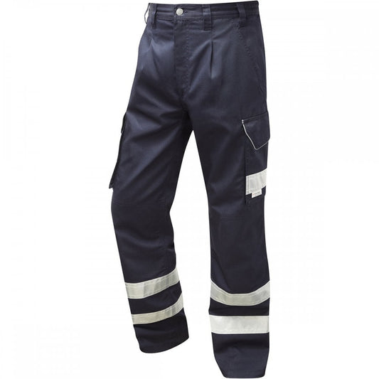 CT02 Ilfracombe Cargo Style Reflective Poly/Cotton Trouser Navy 29" 36" *One Size Only - Outlet Store*