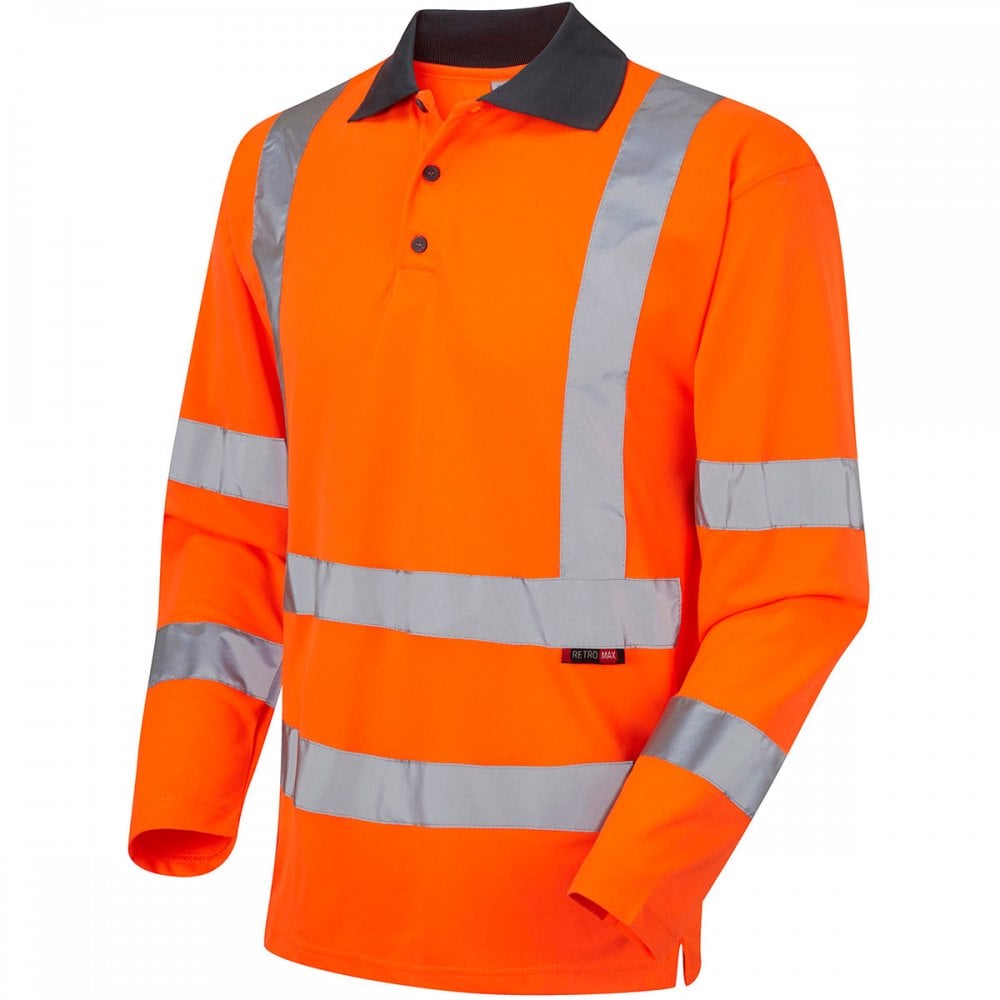 P06 Woolsery ISO 20471 Class 3 Coolviz Long Sleeved Polo Shirt (Ecoviz)