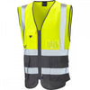 W11 Lynton ISO 20471 Class 2 Superior Waistcoat Hi-Vis Yellow/Grey XL *One Size Only - Outlet Store*