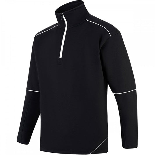 1283 Fireback Quarter Zip Sweatshirt Black/Black L *One Size Only - Outlet Store*