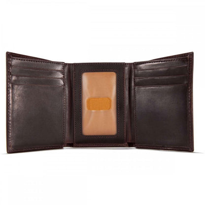 B0000219 Oil Tan Leather Trifold Wallet