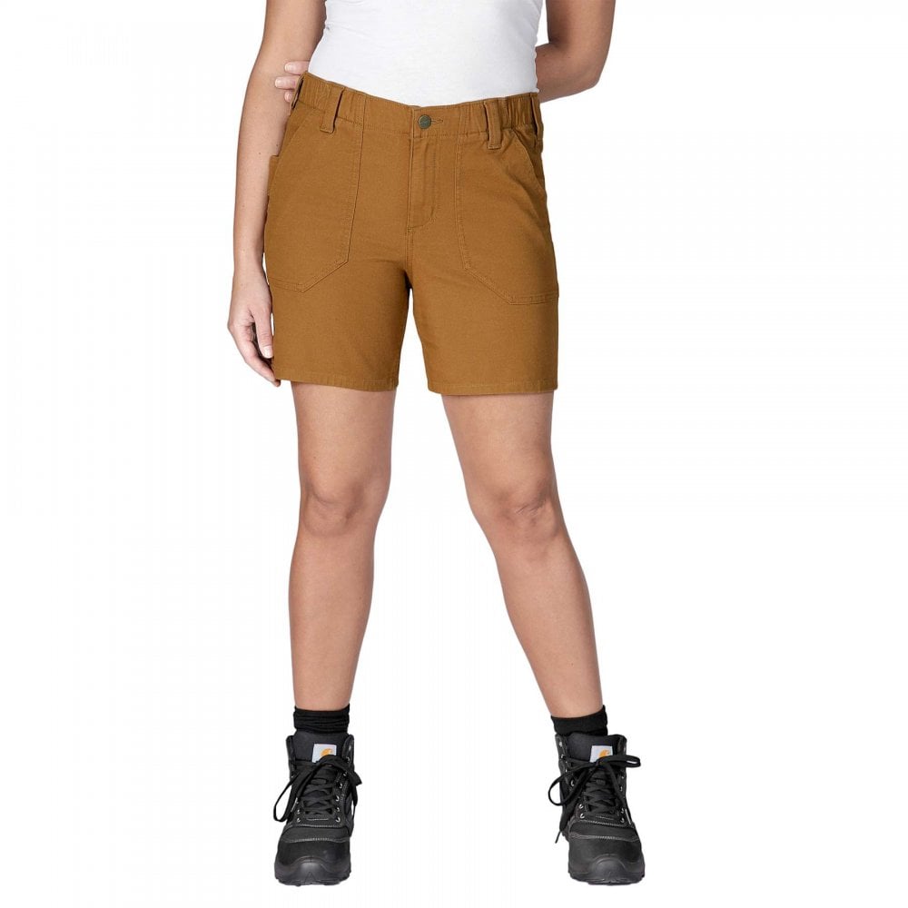 105730 Womens Relaxed Fit Canvas Work Short Carhartt Brown US 18 / UK 20 *One Size Only - Outlet Store*