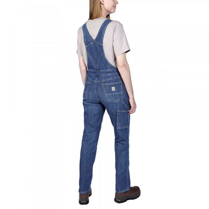 106002 Womens Relaxed Fit Denim Bib Overall