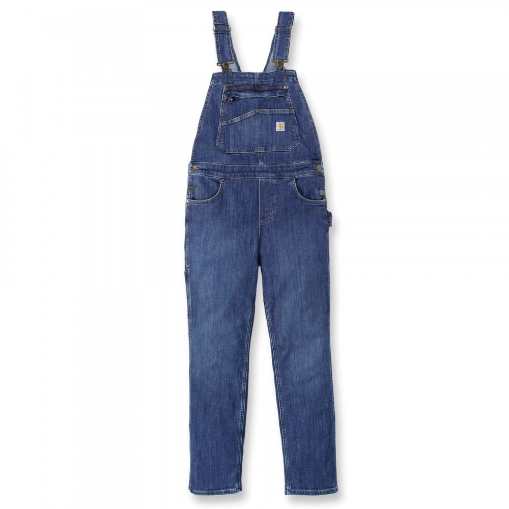 106002 Womens Relaxed Fit Denim Bib Overall