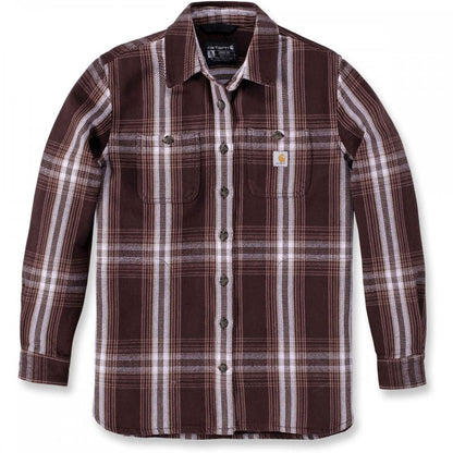 105991 Womens Twill Long Sleeve Plaid Shirt