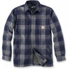 105939 Flannel Sherpa-Lined Shirt Jacket Navy S *One Size Only - Outlet Store*
