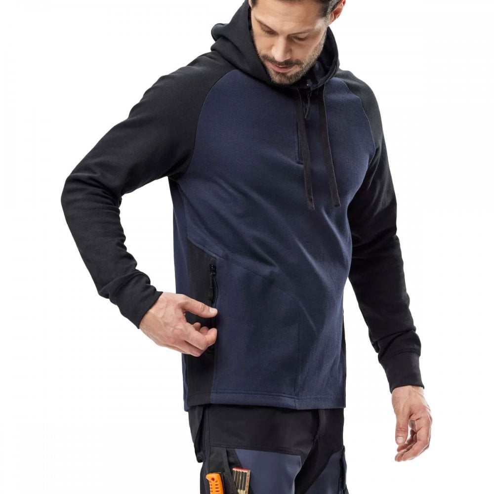 2842 Two-Coloured Half-Zip Hoodie