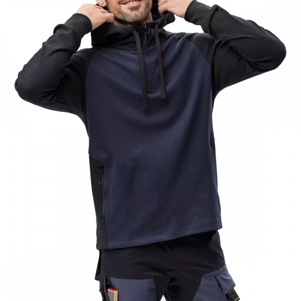 2842 Two-Coloured Half-Zip Hoodie