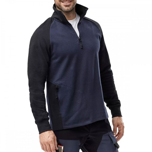 2841 Two-Coloured Half-Zip Sweatshirt