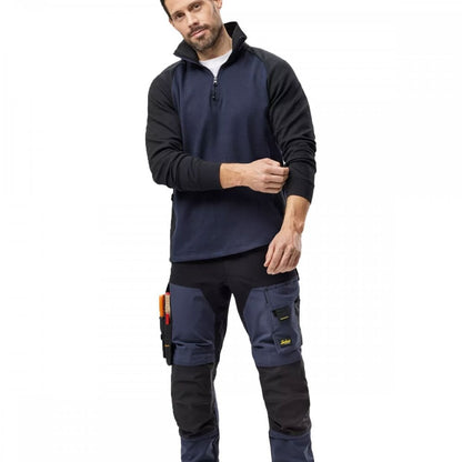 2841 Two-Coloured Half-Zip Sweatshirt