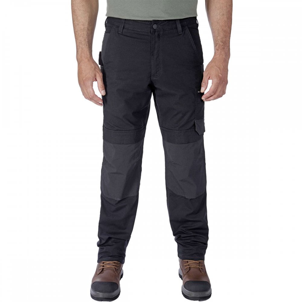 105074 Steel Rugged Flex Relaxed Fit Ripstop Double Front Utility Multi-Pocket Pant Black 32" 36" *One Size Only - Outlet Store*