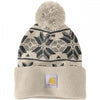 106647 Womens Knit Pom Jacquard Beanie