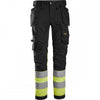 6234 High-Vis Class 1 Stretch Trousers Holster Pockets Black/High-Vis Yellow 37" 36" *One Size Only - Outlet Store*