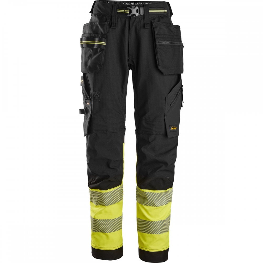 6934 High-Vis Class 1 Stretch Work Trousers Holster Pockets