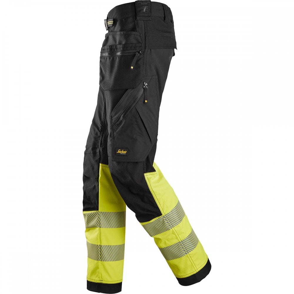 6934 High-Vis Class 1 Stretch Work Trousers Holster Pockets