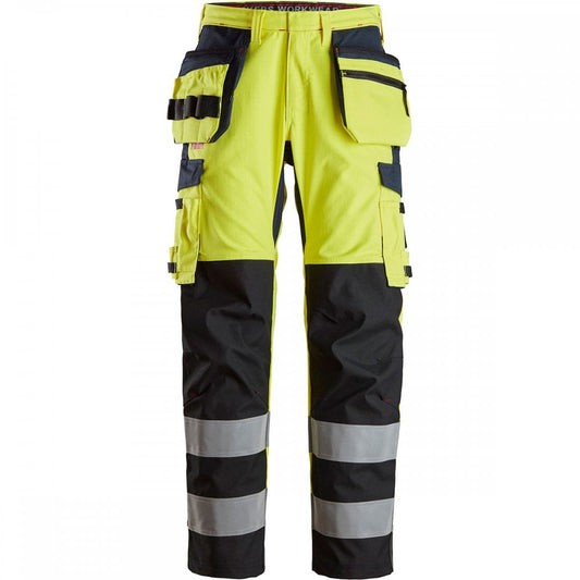 6264 ProtecWork Trousers Reinforced Shin Holster Pockets High-Vis Class 2