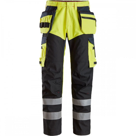 6265 ProtecWork Trousers Reinforced front of leg Holster Pockets High-Vis Class 1