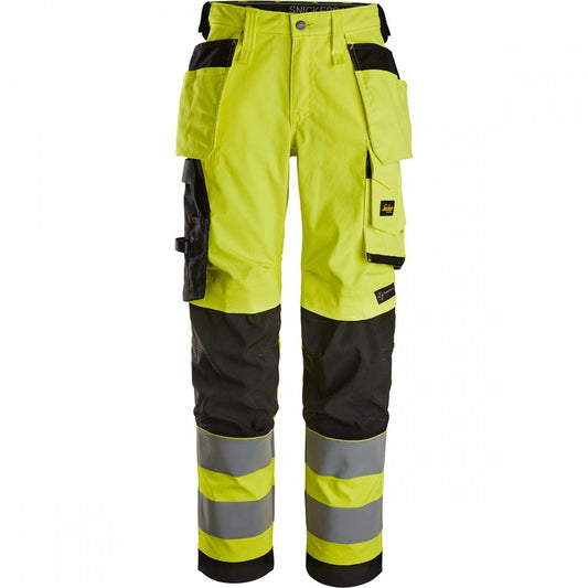 6743 Womens High-Vis Class 2 Stretch Trousers Holster Pockets