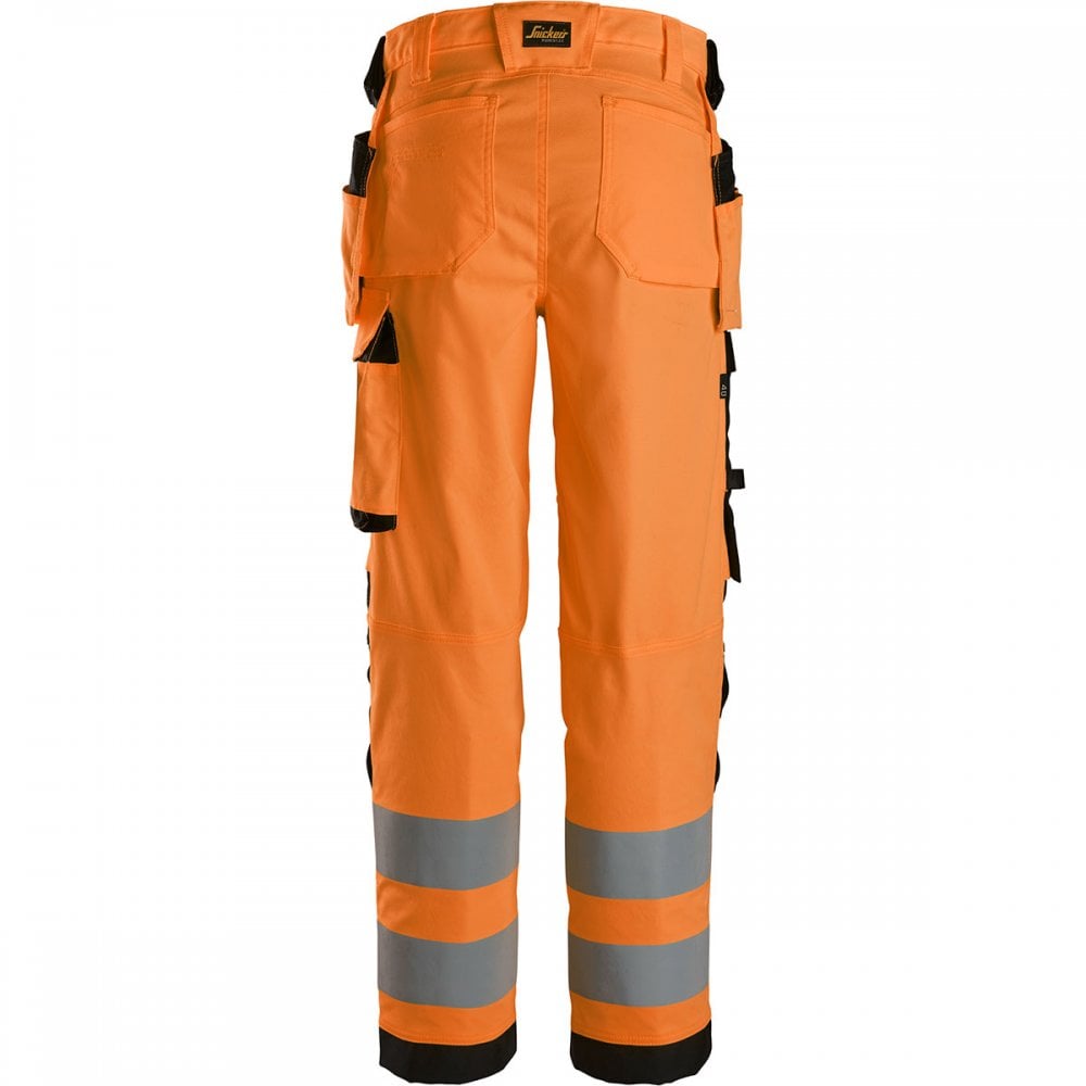 6743 Womens High-Vis Class 2 Stretch Trousers Holster Pockets