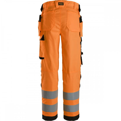 6743 Womens High-Vis Class 2 Stretch Trousers Holster Pockets