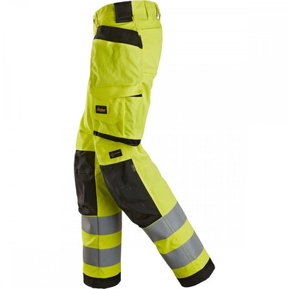 6743 Womens High-Vis Class 2 Stretch Trousers Holster Pockets