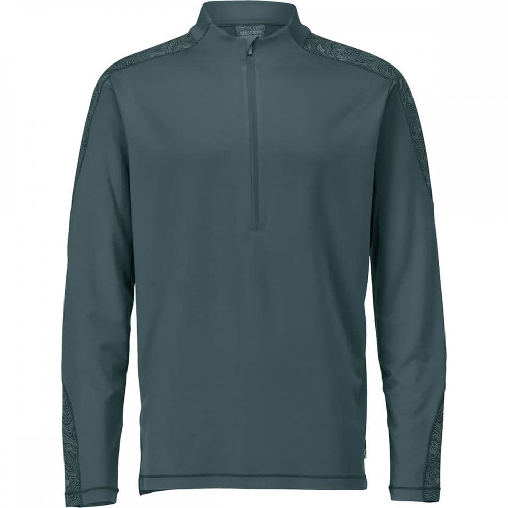 22681 T-shirt, long-sleeved, with half zip