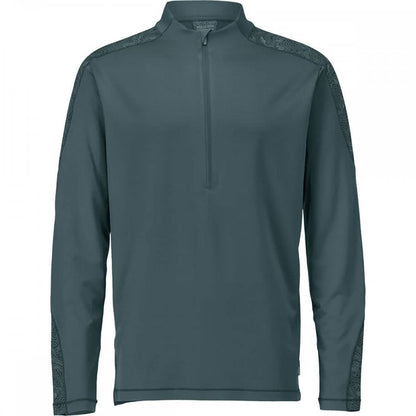 22681 T-shirt, long-sleeved, with half zip