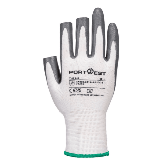 A311 Grip 13 Nitrile 3 Fingerless Glove (Pk12)