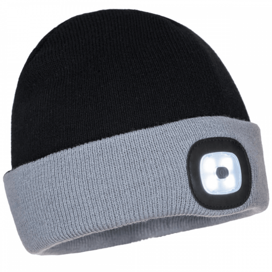 B034 Two Tone LED Rechargeable Beanie