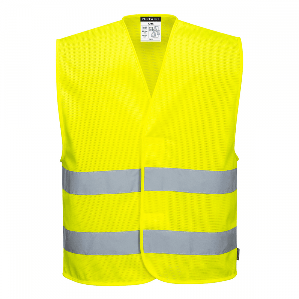 C374 Hi-Vis Mesh Two Band Vest