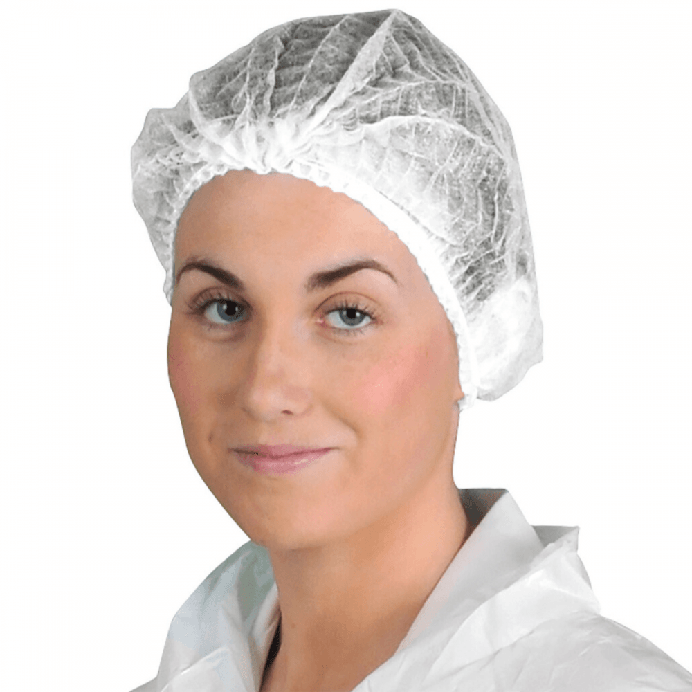 D100 PP Disposable Mob Cap (PK3000) White One Size *One Size Only - Outlet Store*