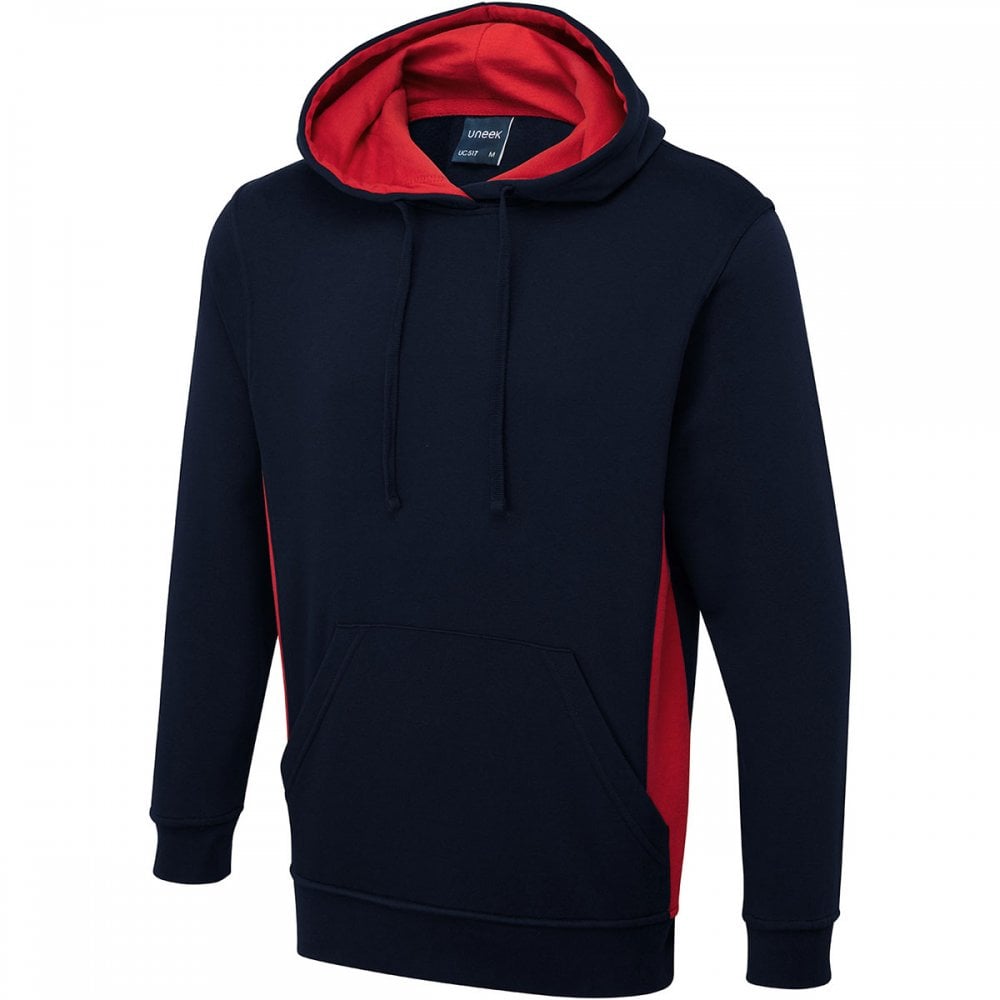 UC517 Two Tone Hooded Sweatshirt