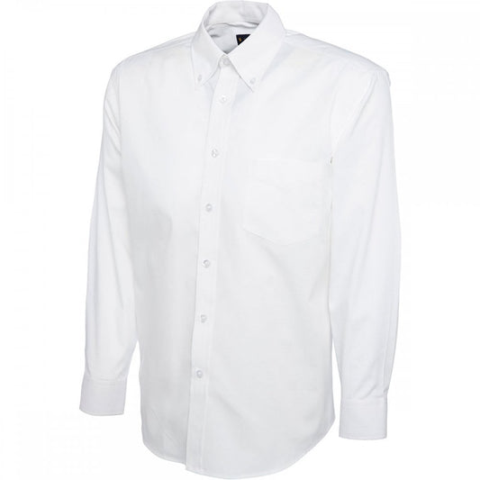 UC701 Mens Pinpoint Oxford Full Sleeve Shirt White 15.5" *One Size Only - Outlet Store*