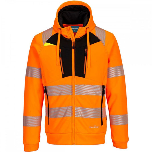 DX477 DX4 Hi-Vis Funnel Neck Zipped Sweatshirt
