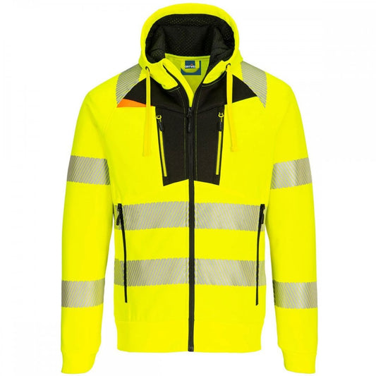 DX477 DX4 Hi-Vis Funnel Neck Zipped Sweatshirt