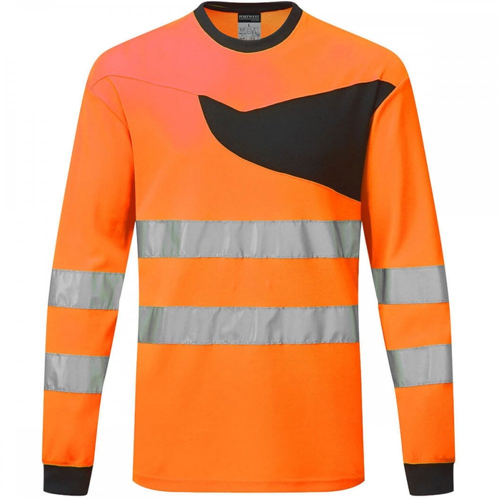 PW221 PW2 Hi-Vis T-Shirt Long Sleeve