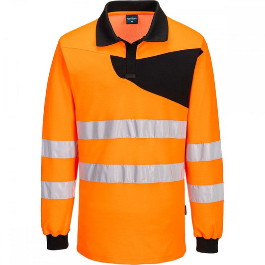 PW220 PW2 Hi-Vis Polo Shirt Long Sleeve