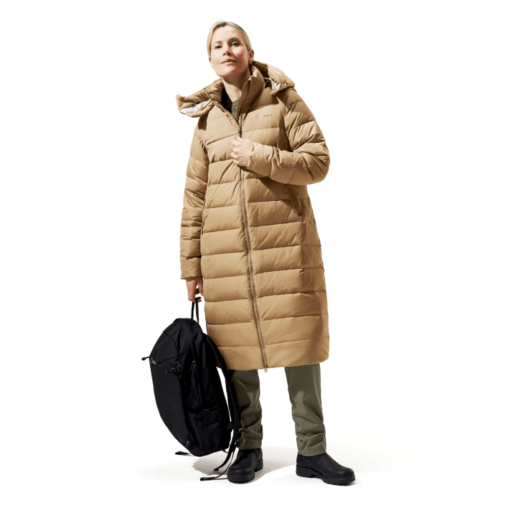 4-A001666 Womens Embo 4In1 Long Down Jacket