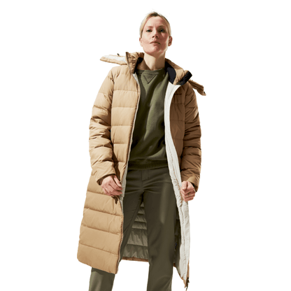 4-A001666 Womens Embo 4In1 Long Down Jacket