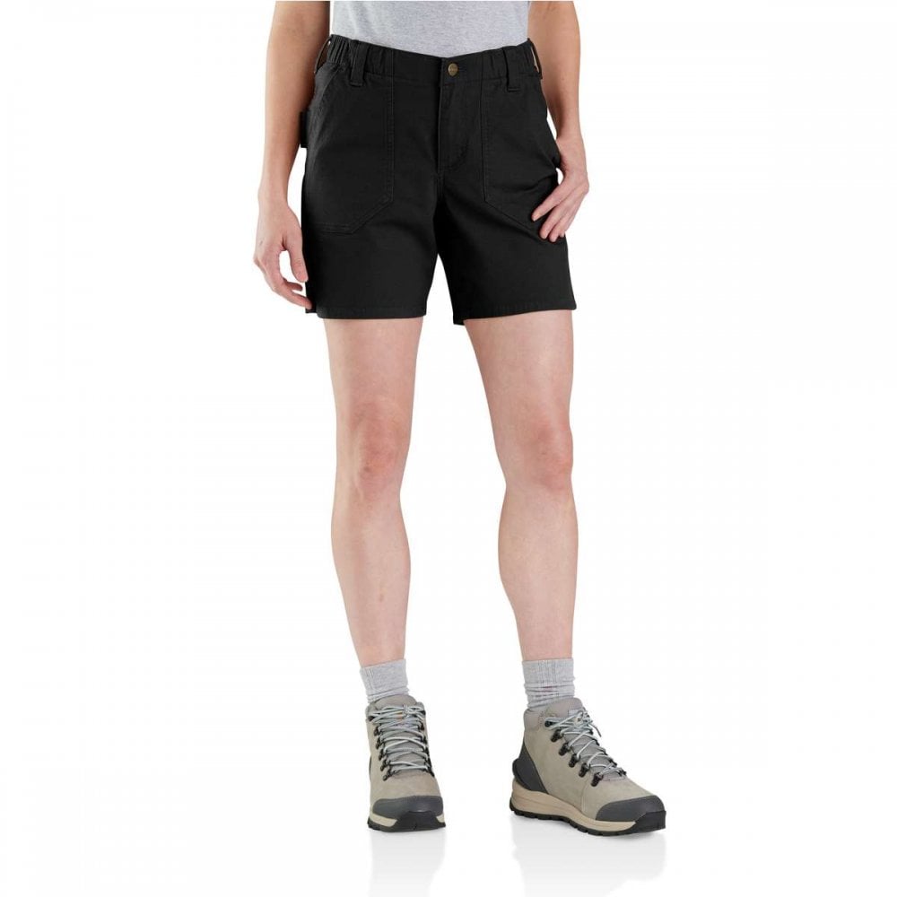 105730 Womens Relaxed Fit Canvas Work Short Black W18/REG *One Size Only - Outlet Store*