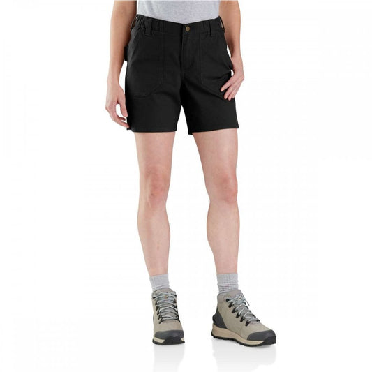 105730 Womens Relaxed Fit Canvas Work Short Black W18/REG *One Size Only - Outlet Store*