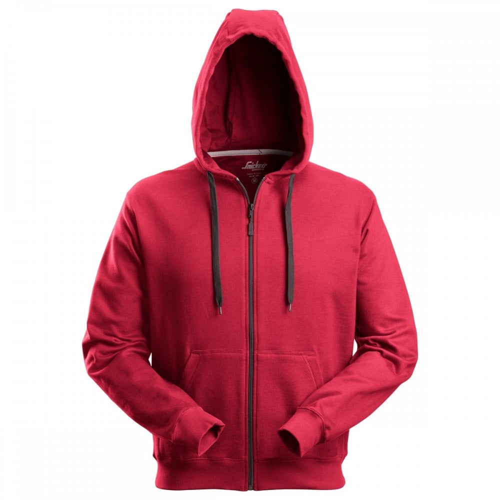 2801 Zip Up Hoodie Reinforced Elbows Long Sleeve