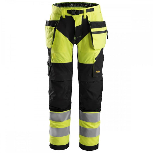 6932 FlexiWork High-Vis Work Trousers Holster Pockets+ Class 2